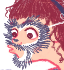Monkey Dress Up Box Illustration Detail Crop