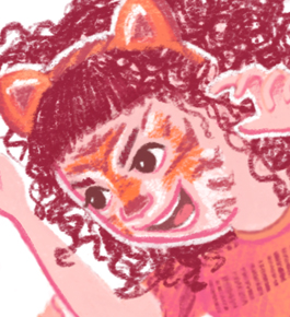 Lion Dress Up Box Illustration Detail Crop