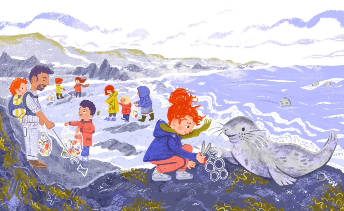 Peruvian Potato Farmer Illustration