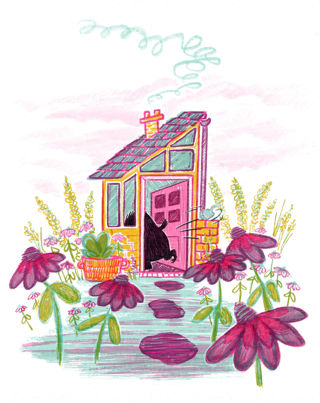 Peruvian Potato Farmer Illustration