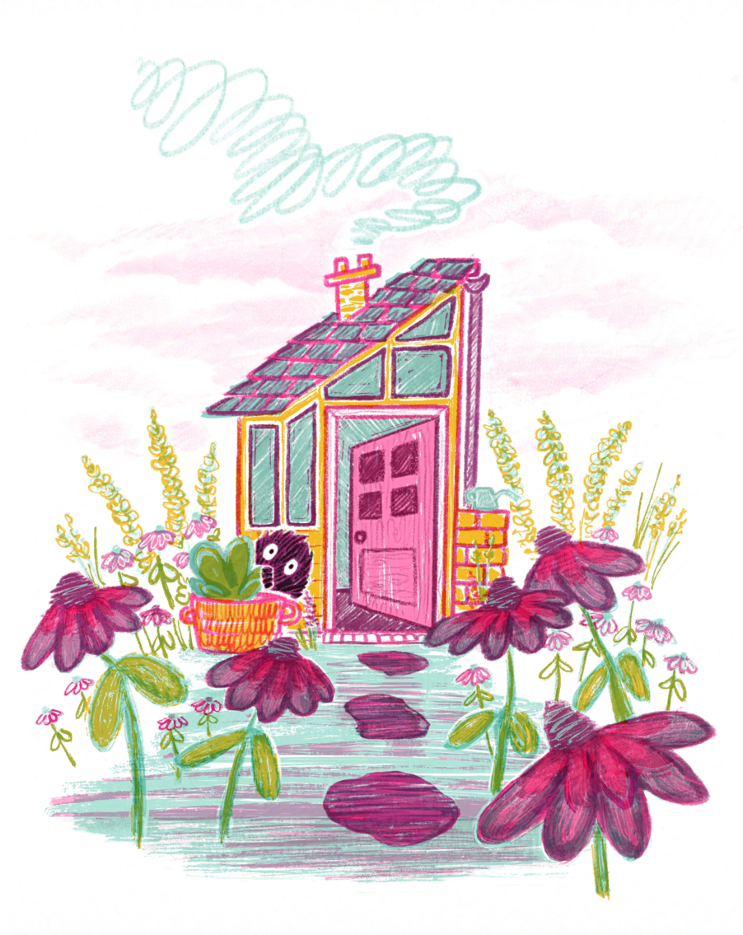 Peruvian Potato Farmer Illustration